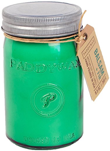 Paddywax Relish Collection Scented Soy Wax Jar Candle, 9.5-Ounce, Balsam Fir