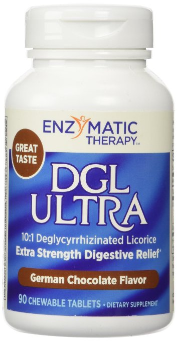 Enzymatic Therapy DGL Ultra Extra-Strength Deglycyrrhizinated Licorice German Chocolate - 90 CT
