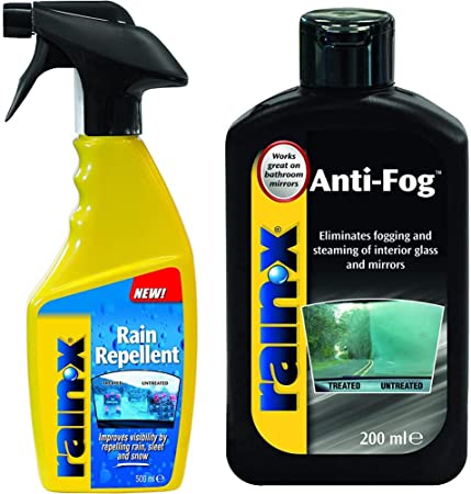 Rain-X 80199500 Rain Repellent Trigger Spray, 500 ml & 81199200 Anti-Fog, 200ml