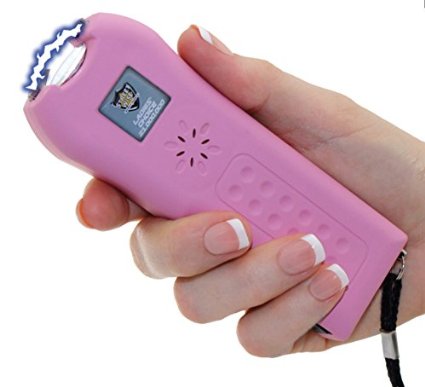 Stuns R Us # 1 Ranked Ladies Back To School Stun Gun 21 Million Volt Rechargeable LED Flashlight with Loud Alarm Disable Pin, Pink, Perfect Size Triple Mode Protection