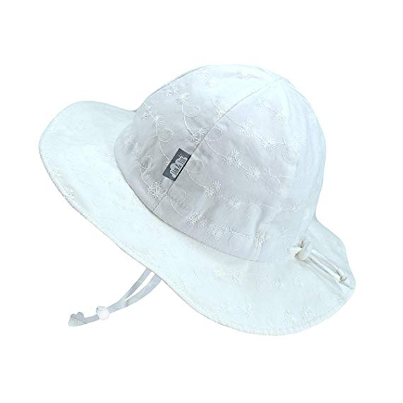 JAN & JUL Kids 50 UPF Cotton Sun-Hat, Adjustable for Growth with Strap, for Baby Toddler Girls