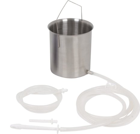 PurEnema Stainless Steel Enema Kit with Medical-Grade Silicone Tubing & Silicone Enema Tips | Includes Enema Instructional Booklet