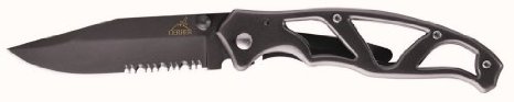 Gerber Paraframe I Knife, Serrated Edge, Grey [22-48445]