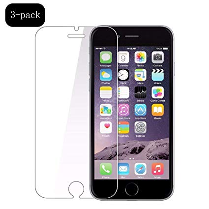 [3-Pack] Screen Protector Compatible for iPhone 6,7,8,No Bubbles,Case Friendly,3D Touch,2.5D Edge,HD Clear,4.7-Inch,Tempered Glass