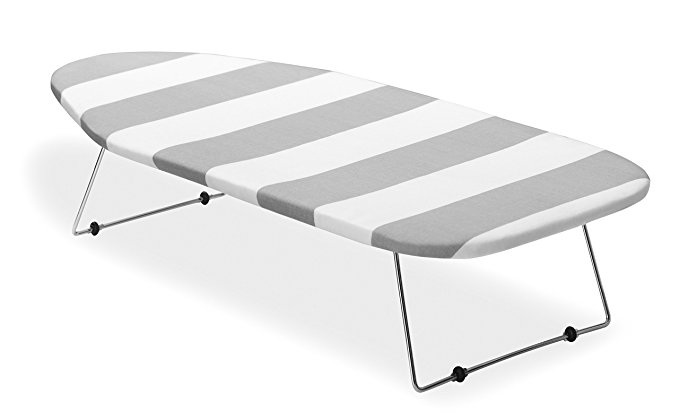 Whitmor Tabletop Ironing Board with Scorch Resistant Stripped Cover