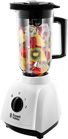 Russell Hobbs 24610 400W Blender – Plastic Jug, 1.5L Capacity and Two Speed Settings, 400 W, White