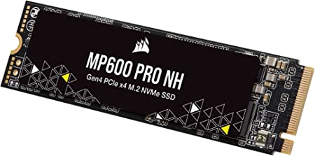 Corsair MP600 PRO NH 4TB PCIe Gen4 x4 NVMe M.2 SSD – High-Density TLC NAND – M.2 2280 – DirectStorage Compatible - Up to 7,000MB/sec - No Heatsink - Black