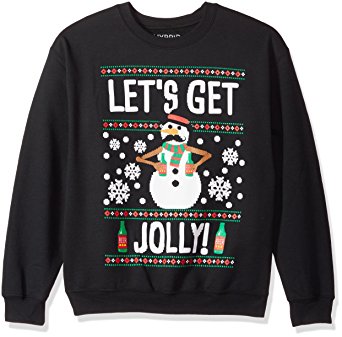 Hybrid Men's Let's Get Jolly Snowman Holiday Pullover
