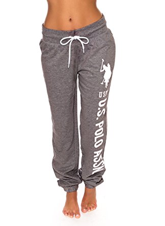 U.S. Polo Assn. US Polo ASSN. Women's Printed French Terry Boyfriend Fitted Jogger Lounge Sweatpants