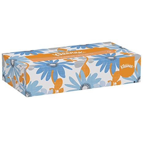 Kleenex Professional Facial Tissue for Business (03076), Flat Tissue Boxes, 12 Boxes/Convenience Case, 125 Tissues/Box