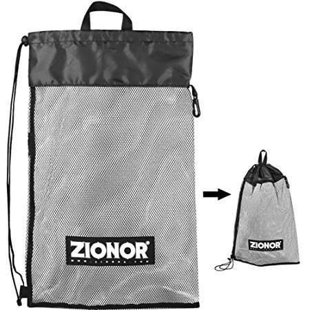 ZIONOR Snorkeling Swimming Mesh Equipment Bag Backpack