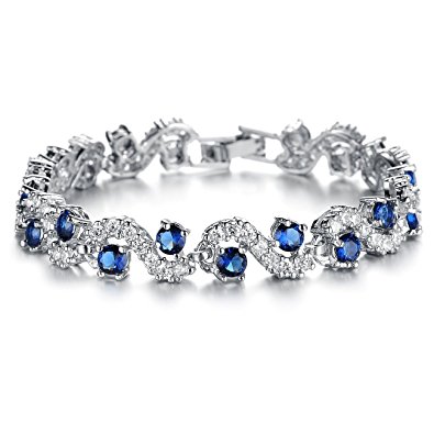 OPK Jewellery Platinum Plated Shiny Cubic Zirconia bracelet For women Luxury Wedding Party Jewelry
