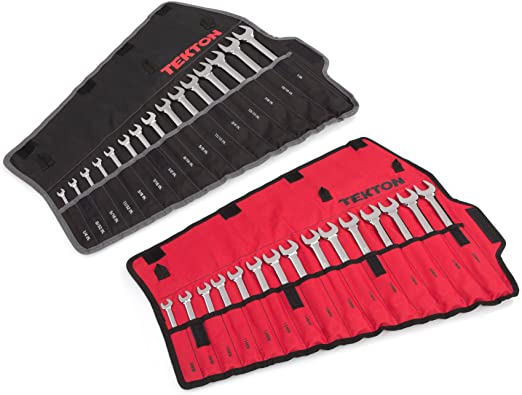 TEKTON Combination Wrench Set, 30-Piece (1/4-1 in, 8-22 mm) - Pouch | 90192