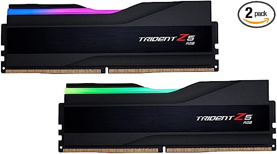 G.Skill Trident Z5 RGB Series (Intel XMP) 48GB (2 x 24GB) 288-Pin SDRAM U-DIMM DDR5 8000 CL40-48-48-128 1.35V Dual Channel Desktop Memory F5-8000J4048F24GX2-TZ5RK (Matte Black)