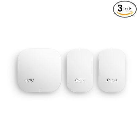 eero Home Wi-Fi System (1 eero   2 eero Beacons) - Simple, Powerful True Mesh Network Technology, Gigabit Speed, Wpa2 Encryption, Replaces Wireless Router, Works with Alexa (2nd Generation)