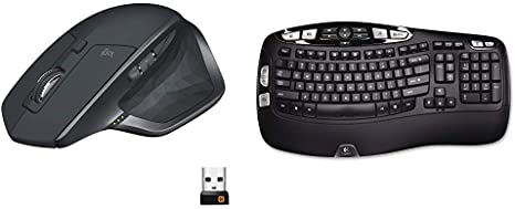 Logitech MX Master 2S Wireless Mouse with Logitech K350 2.4Ghz Wireless Keyboard Bundle