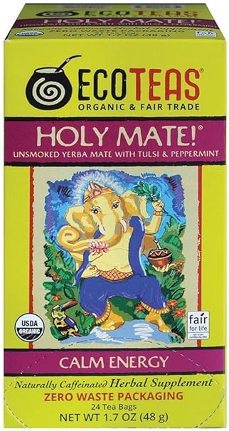 EcoTeas Organic Tea Holy Mate! Unsmoked Yerba Mate - 24 bags by Eco Teas