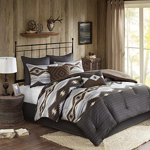 Woolrich Bitter Creek Comforter Set, Grey/Brown