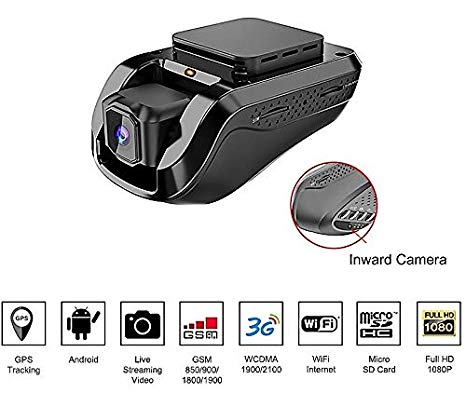 Dash Cam Car Video Recorders – Amacam AM-G10 with 3G GPS Live Video Streaming to Your Phone. Front Facing & Internal Views. Monitor Your Vehicle in Real Time from Any Location. 16GB Card Included.