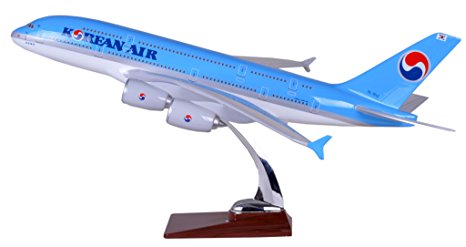 TANG DYNASTY(TM) 47cm Air Bus A380 Korean Airlines ABS Resin Model Plane Model Plane Toy