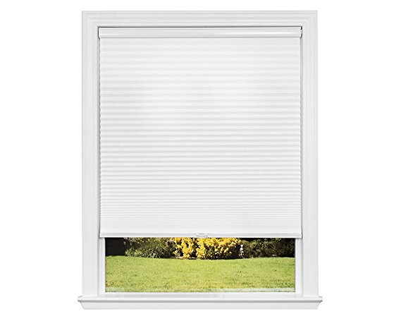Artisan Select No Tools Custom Cordless Cellular Light Filtering Shades, Snow, 21 1/2 in x 72 in
