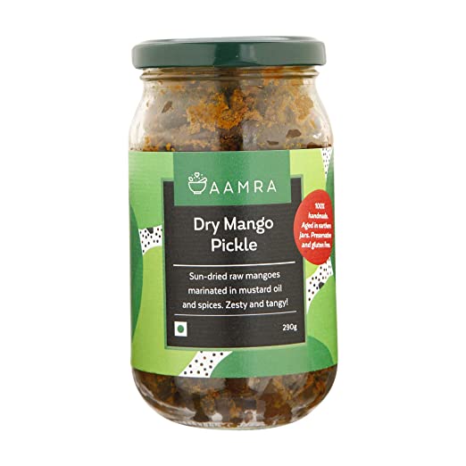 Aamra Homemade Traditional Dry Mango Pickle, No Artificial Preservatives- 290 Grams