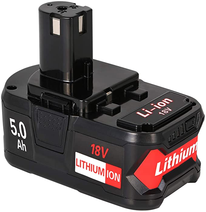 5AH Lithium Replacement for Ryobi 18V Battery, Compatible with All One  Power Tools
