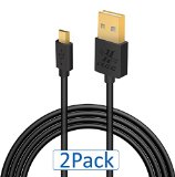 Universal Reversible USB 20 Cable iXCC  Freedom Series 2pcs 10ft TEN FEET Premium High SpeedExtra LongCorrosion Resistant Gold Plated  USB 20 - Micro USB to USB Cable A Male to Micro B Charge and Sync Black Cable Cord For Android Samsung HTC Motorola Nexus Kindle Fire Nokia LG HP Sony Blackberry and more