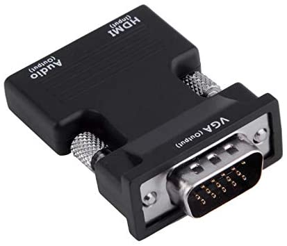 HDMI Female to VGA Male Converter Audio Adapter Support 1080P Signal Output Quick Installation Simple Operation Ultra-small