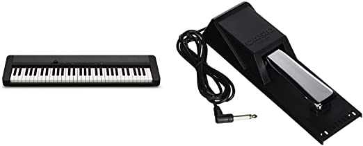 Casio, 61-Key Portable Keyboard (CT-S1BK) & Casio SP-20 Upgraded Piano-Style Sustain Pedal