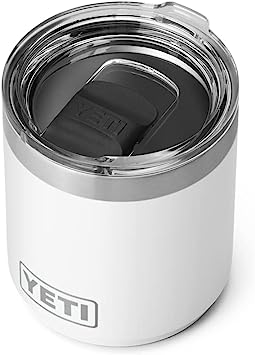 YETI Rambler 10 oz Stackable Lowball 2.0, Vacuum Insulated, Stainless Steel with MagSlider Lid, White