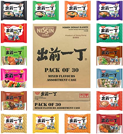 Nissin Demae Ramen Instant Noodles [Case of 30 | Customised Assorted Flavours], by WaNaHong