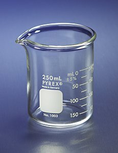 PYREX Heavy Duty Griffin 1003 150mL Beaker Double Scale Graduated; Each