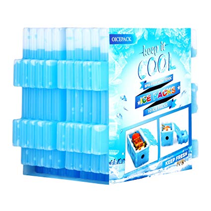 OICEPACK Ice Packs For Lunch Box (set of 10) Blue,Coolers Reusable Ice Pack,Freezer Ice Packs For Coolers,Small Ice Pack Long Lasting,Stay Cool Camping Cooler Ice Pack