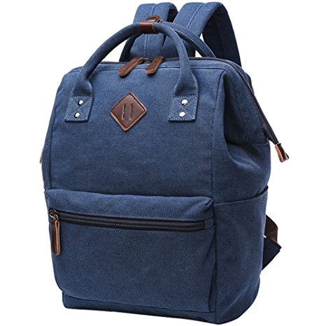 Retro Canvas Laptop Backpack Travel Rucksack Stylish School Bookbag Totes Carry on Bag For Daily Outings