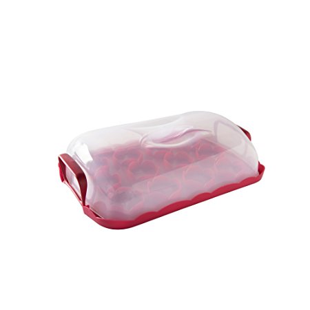 Nordic Ware Cakes and Cupcakes Carrier, Red