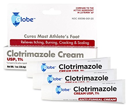 (3 PACK) Clotrimazole Anti Fungal Cream, 1% USP Compare to Lotrimin 1oz.