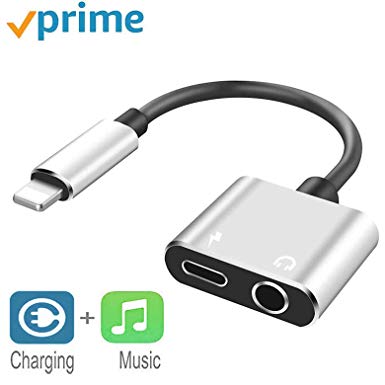 Headphone Jack Adapter Car Charger Cable 3.5 mm for iPhone Dongle 2 in 1 Converter Splitter Cable Aux Adaptor to Compatible with iPhone 7/8/7 Plus/8 Plus/X/XS/XR/XS Max/11 Support for iOS 12 or Later