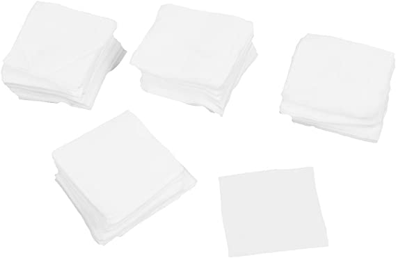 uxcell 400 Pcs Cleaning Cloth Microfiber Lab Towels 4 x 4 Inch Cleanroom Wiper Cloth Cleaner White