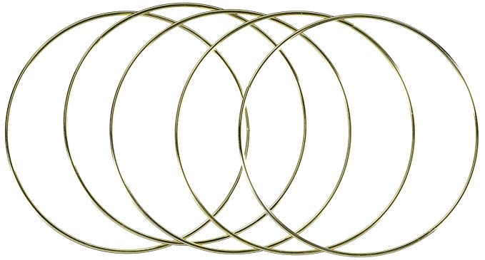 Bulk Buy: Darice DIY Crafts Metal Ring Gold 7 inches (6-Pack) 1720