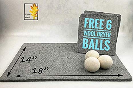 Vallenwood Wool Pressing Mat for Quilter´s Plus Wool Dryer balls Set as a Gift, Great for Travel and Quilting. Portable Heat Press Iron Craft Pad for Travel or Classes - Accessories & Gifts for Quilti
