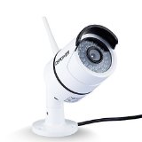 DBPOWER H264 1080P Waterproof Outdoor Security Bullet IP Camera with Night Vision Motion Detection and Alarm Push Remote View Via PhoneTabletPC