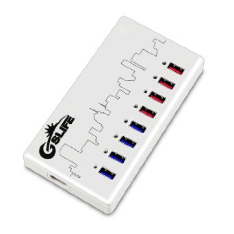 GSlife 50W 8-Ports Power Strip with USB Charger for iPhone 66 PlusiPad AirGalaxy S6S6 Edge and More