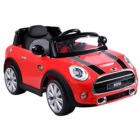 Costzon Red BMW Mini Cooper 12V Electric Kids Ride On Car Licensed MP3 RC Remote Control