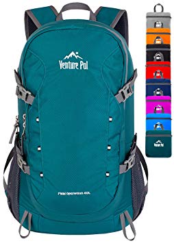 Venture Pal 40L Lightweight Packable Backpack with Wet Pocket - Durable Waterproof Travel Hiking Camping Outdoor Daypack for Women Men