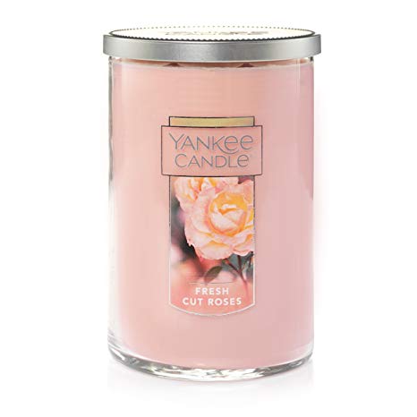 Yankee Candle Large 2-Wick Tumbler Candle, Fresh Cut Roses