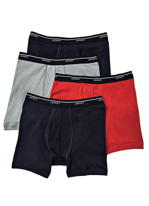 Jockey Men's Underwear Low-rise Boxer Brief - 4 Pack