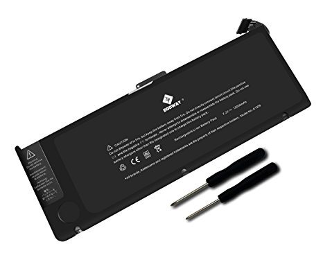 Egoway® New Laptop Battery for Apple MacBook Pro 17" Precision Aluminum Unibody (2009 Version), A1309 A1297 (Early 2009 Mid-2009 Mid-2010) MC226*/A MC226CH/A MC226J/A MC226LL/A MC226TA/A MC226ZP/A   Two Free Screwdrivers [Li-Polymer 7.2V 12000mAh]