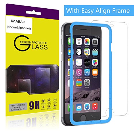 iPhone 6 Screen Protector, IMABAO Premium Tempered Glass Screen Protector Film for Apple iPhone 6 and iPhone 6s 4.7
