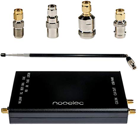 Nooelec HackRF Complete Bundle - Genuine HackRF One Software Defined Radio (SDR) with 0.5PPM TCXO in a Custom Black Aluminum Enclosure. ANT500 Antenna & SMA Antenna Adapter Bundle Included